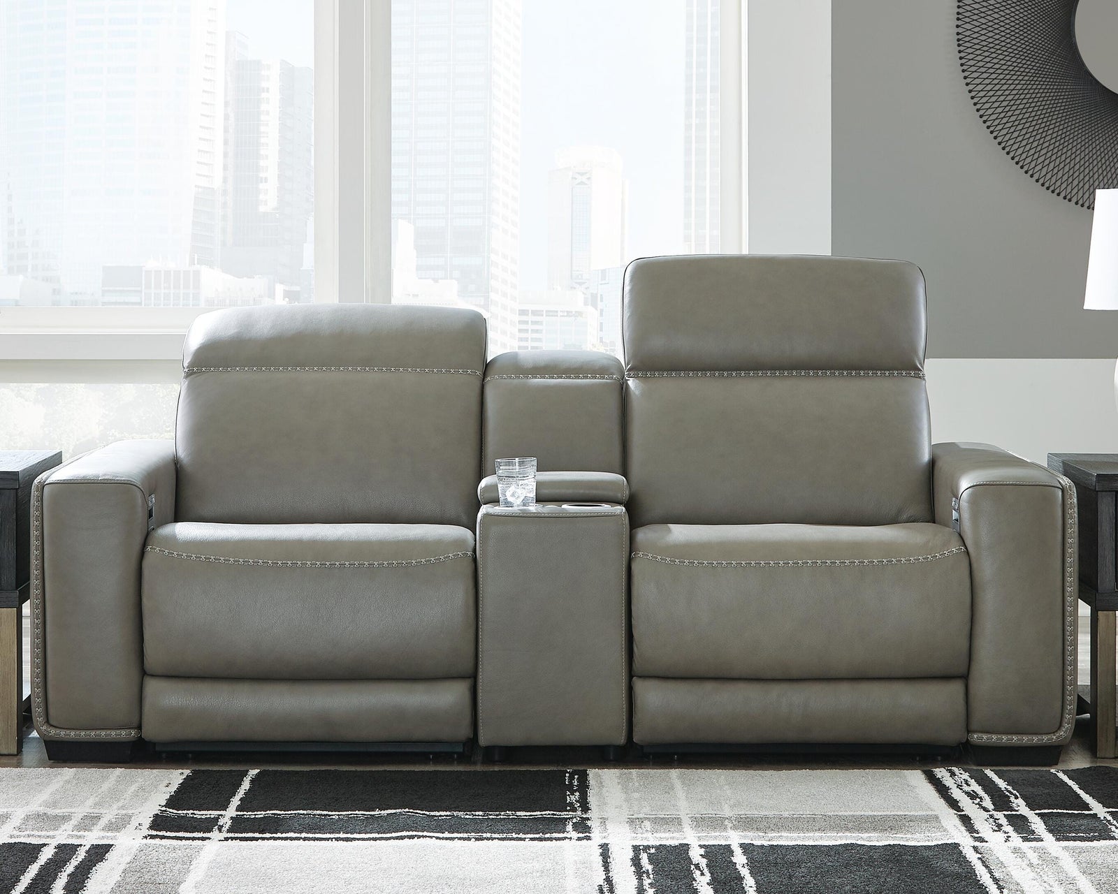 Correze 3-Piece Power Reclining Sectional Loveseat (U94202-SI) - Image 2