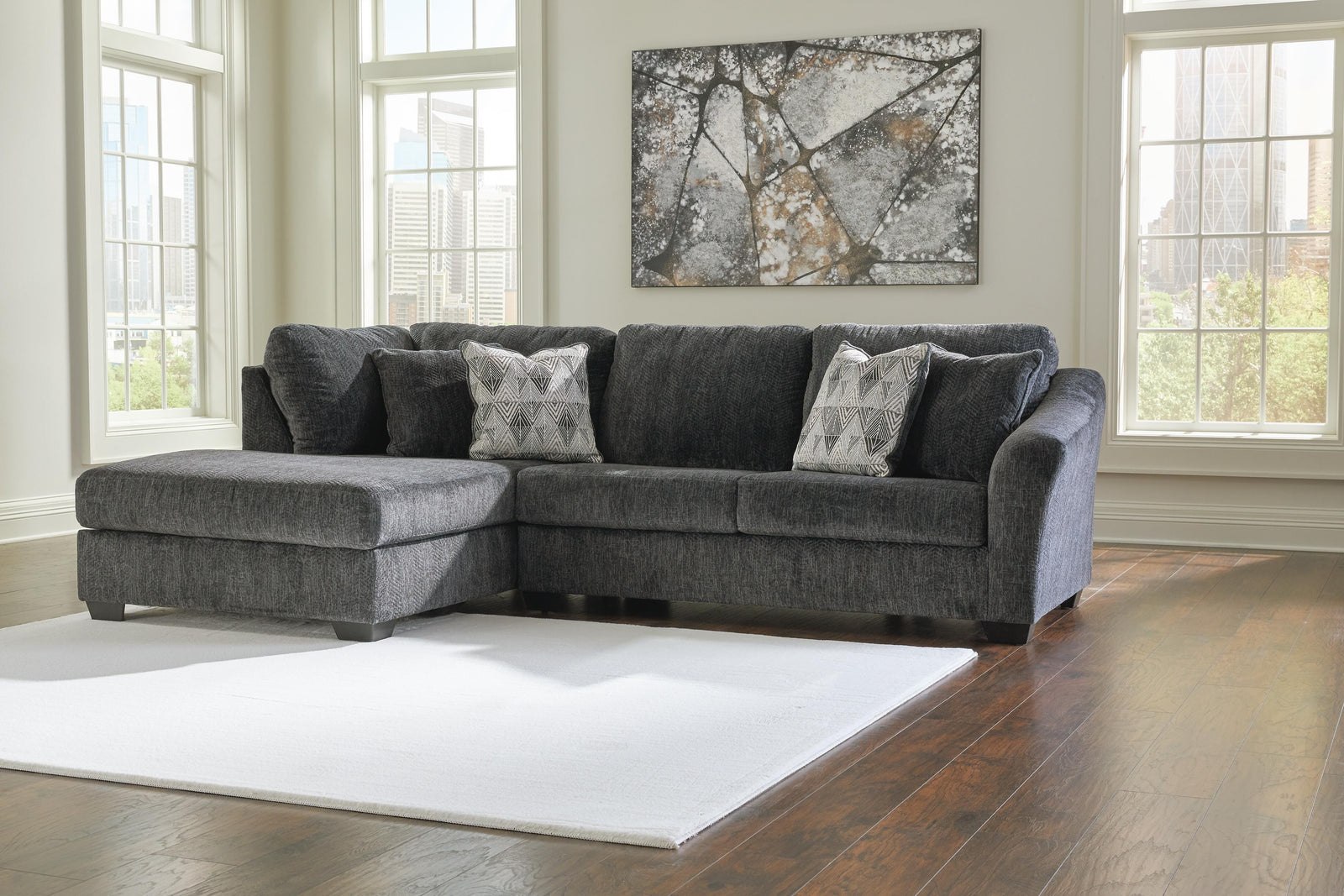 Biddeford 2-Piece Sleeper Sectional with Chaise (35504-SI) - Image 3