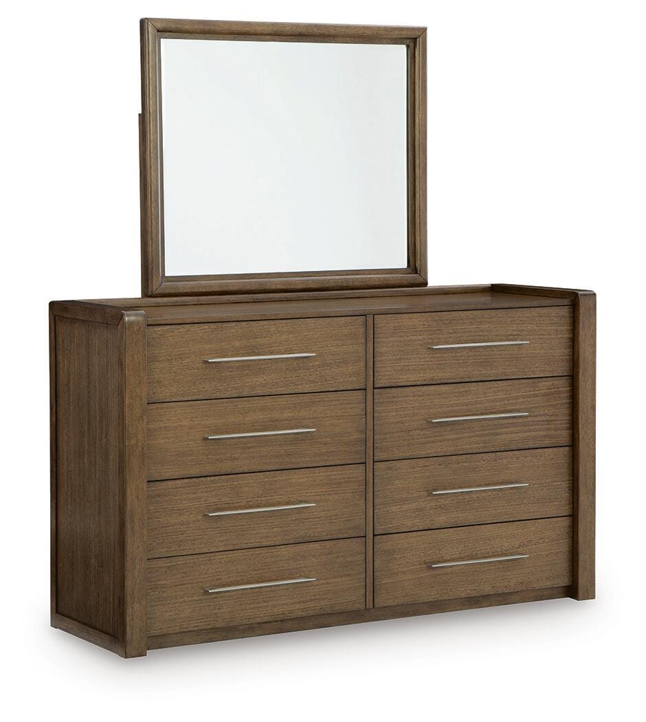 Marxmore Dresser and Mirror - Brown (B863-SI)