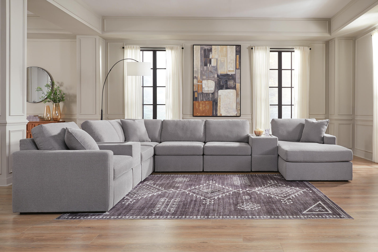 Modmax 8-Piece Sectional with Chaise (92104-SI) - Image 2