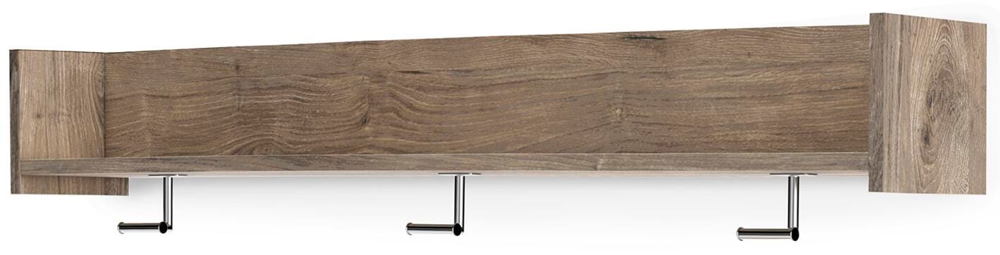Oliah Wall Mounted Coat Rack with Shelf (EA2270-SI) - Image 2