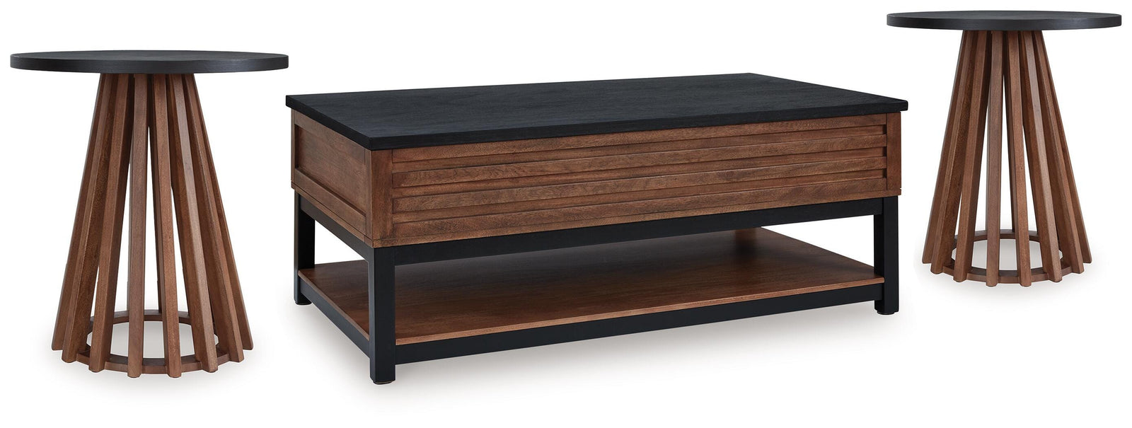 Kallari Coffee Table and 2 Ends (T737-SI)