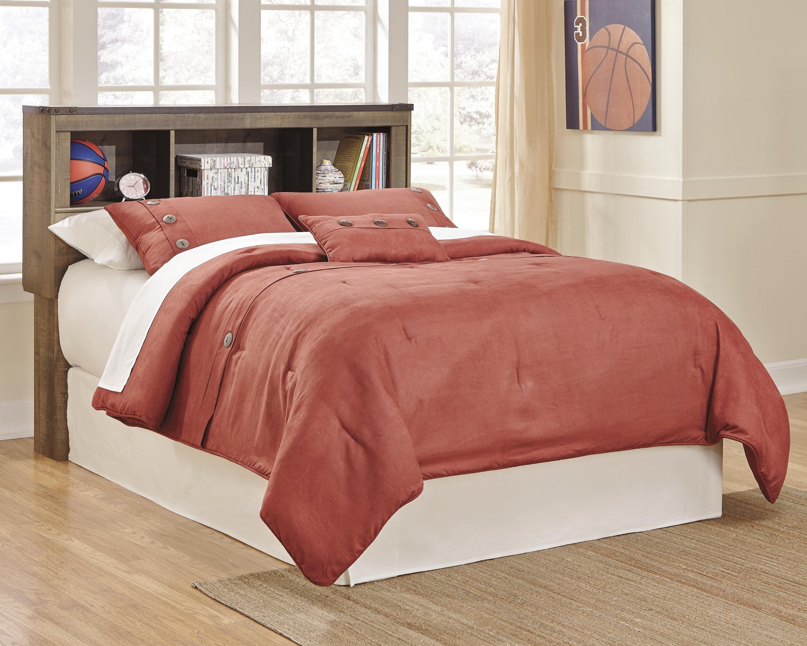 Trinell Bookcase Headboard (Youth) - Brown (B446-SI) - Image 2