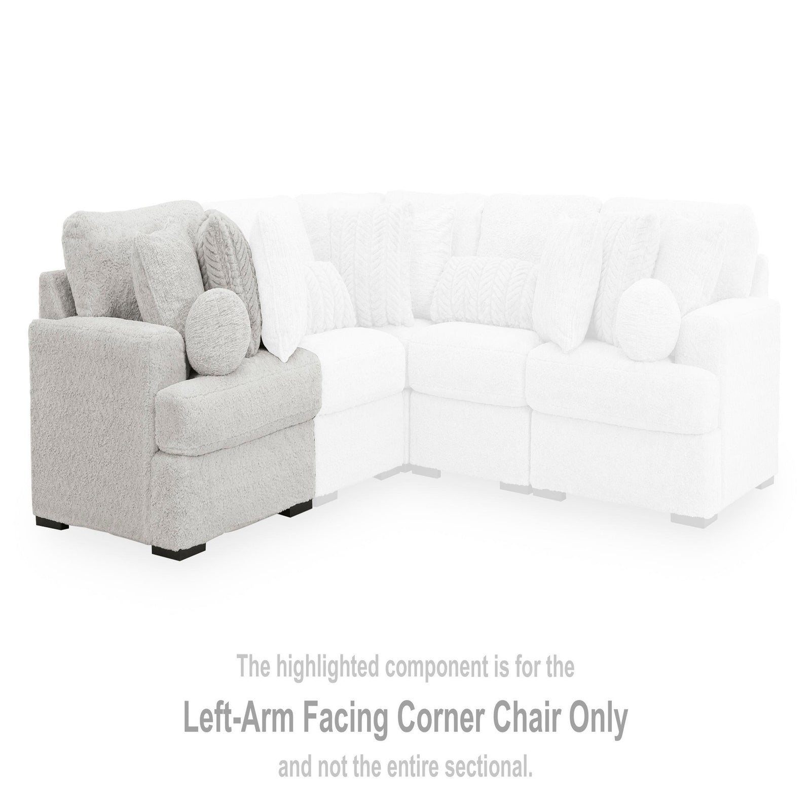 Cuddle Plush Oversized Armless Chaise (PC59106-SI) - Image 25