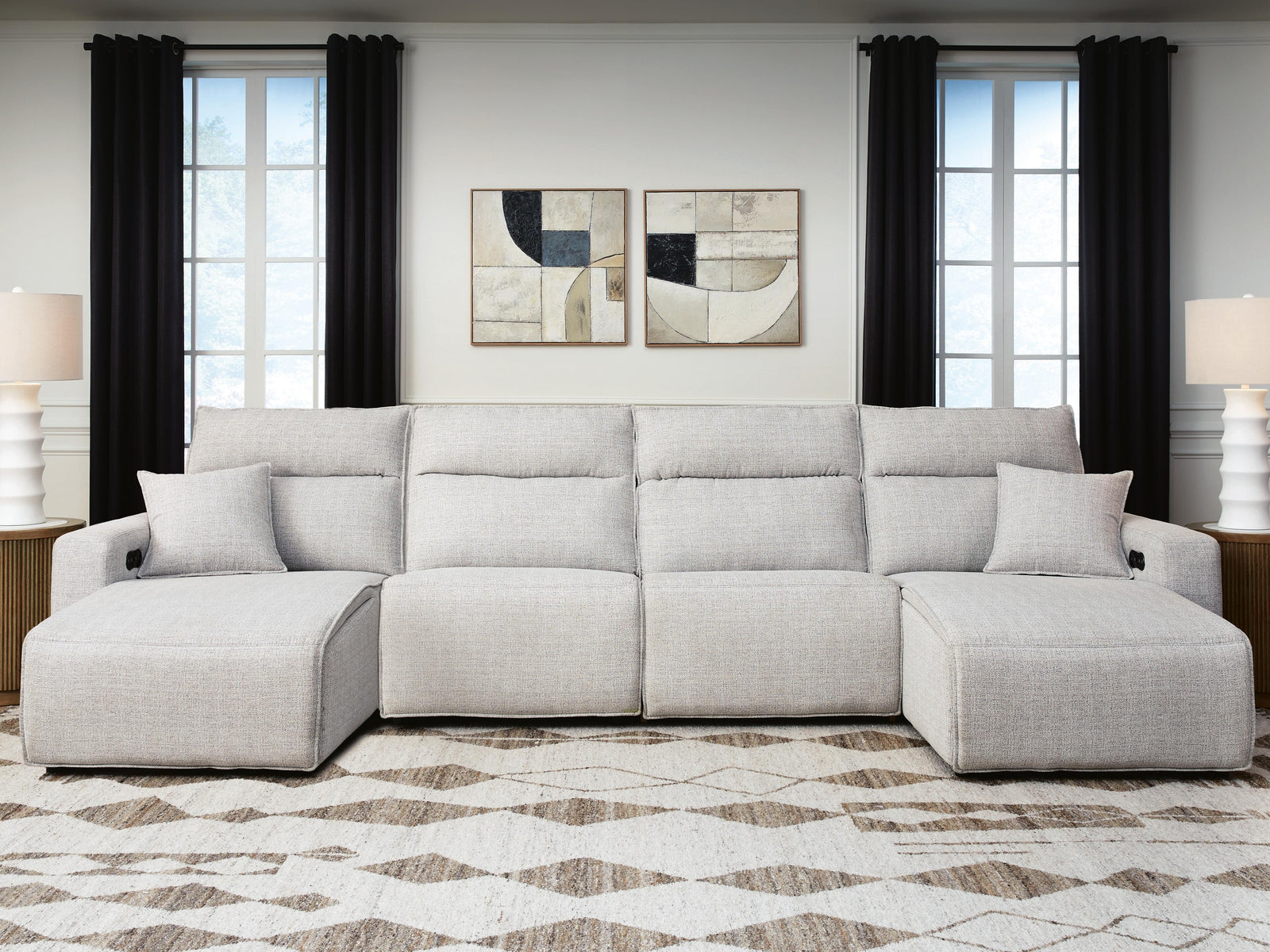 Modmax II 4-Piece Power Reclining Sectional with Chaise (65907-SI) - Image 2