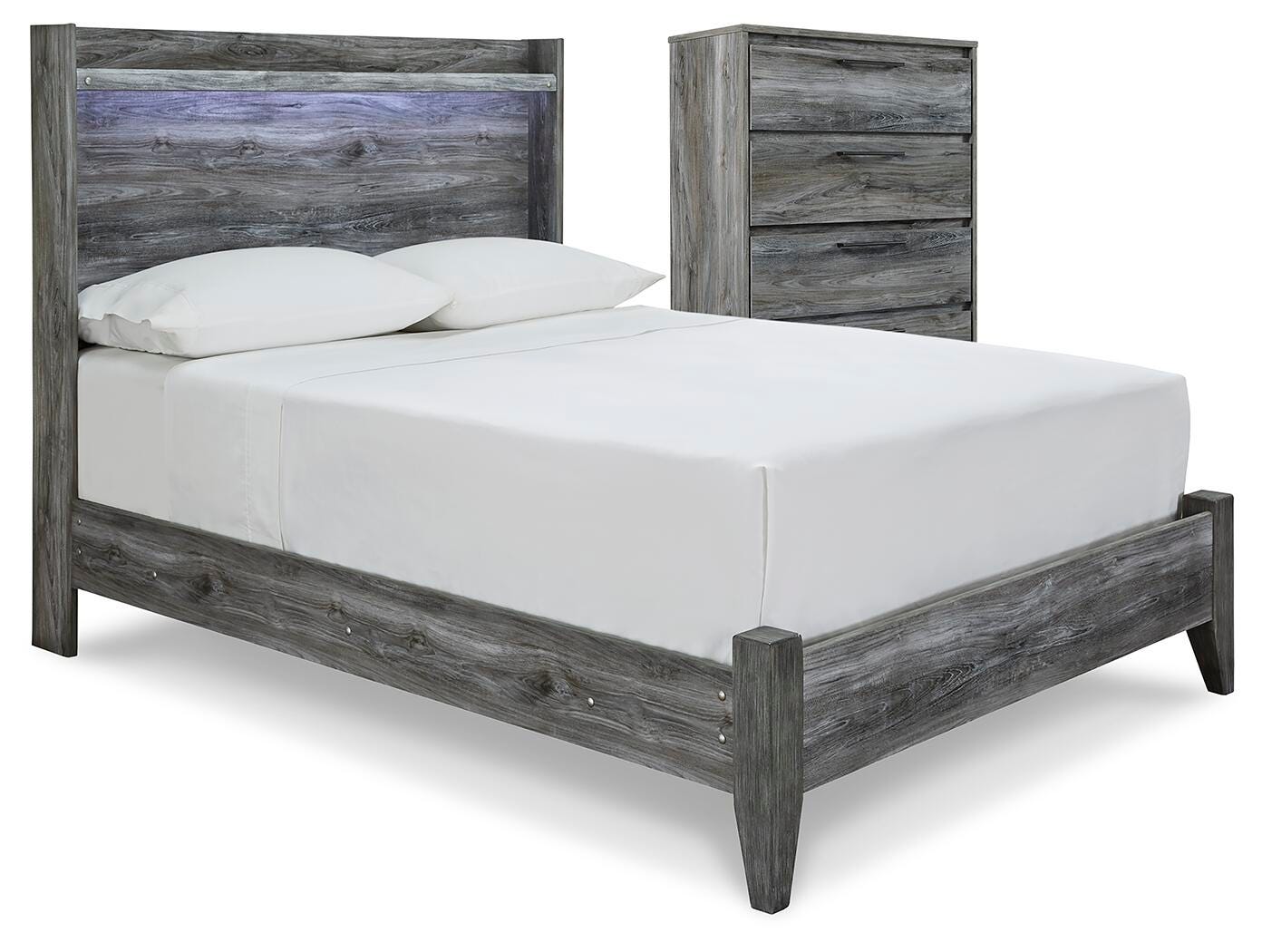 Baystorm Panel Bed and Chest - Gray (B221-SI)