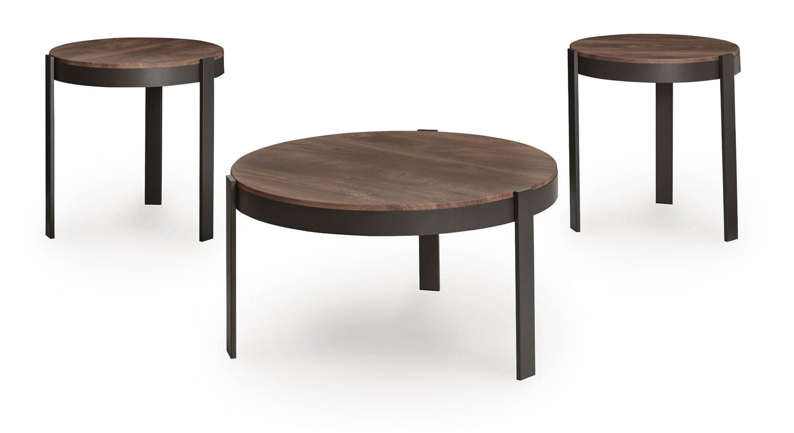 Horizon Hills Table (Set of 3) - Brown/Black (T186-SI)