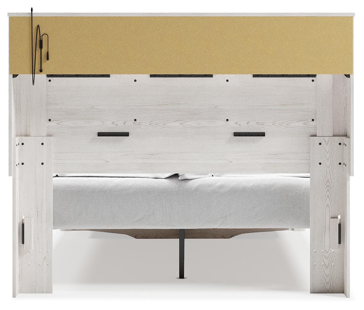 Altyra Upholstered Bookcase Bed with Storage - White (B2640-SI) - Image 6