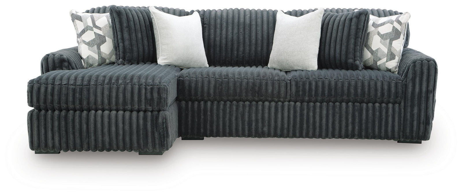 Midnight-Madness 2-Piece Sectional Sofa Chaise (98105-SI)