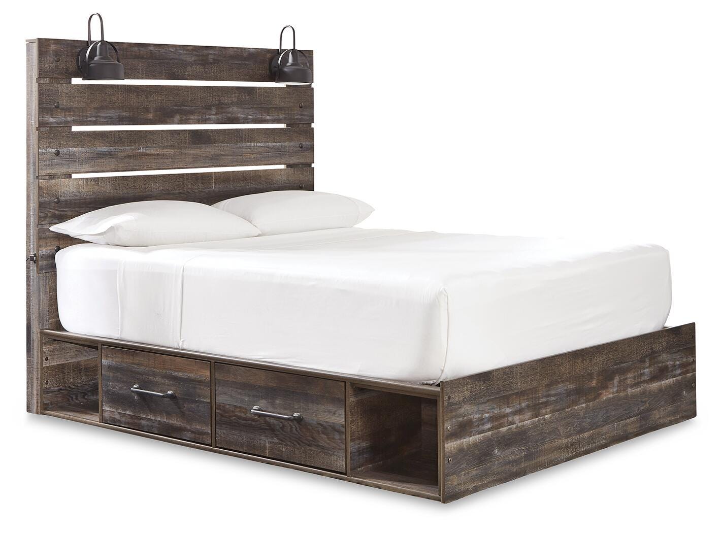 Drystan Panel Bed with 2 Storage Drawers - Multi (B211-SI)