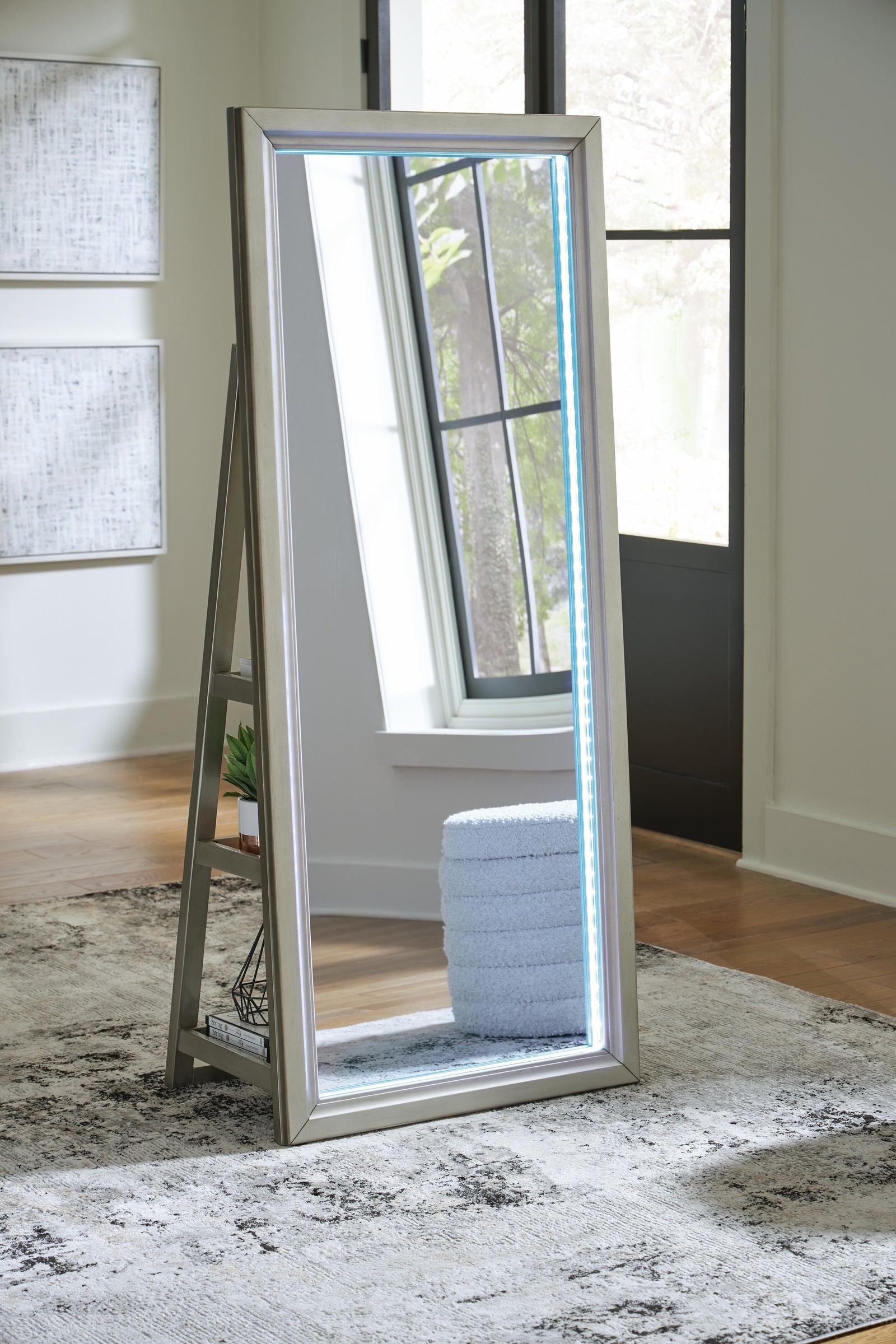 Evesen Floor Standing Mirror/Storage (A8010380-SI) - Image 17