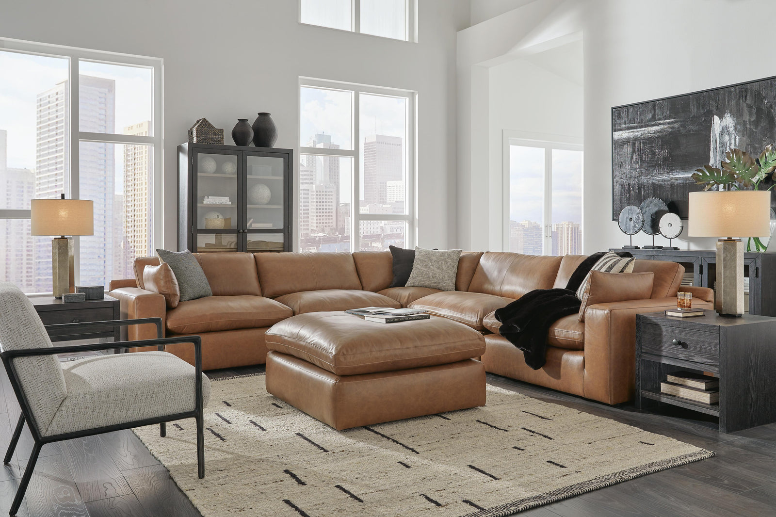 Emilia 5-Piece Sectional and Ottoman (30901-SI) - Image 21