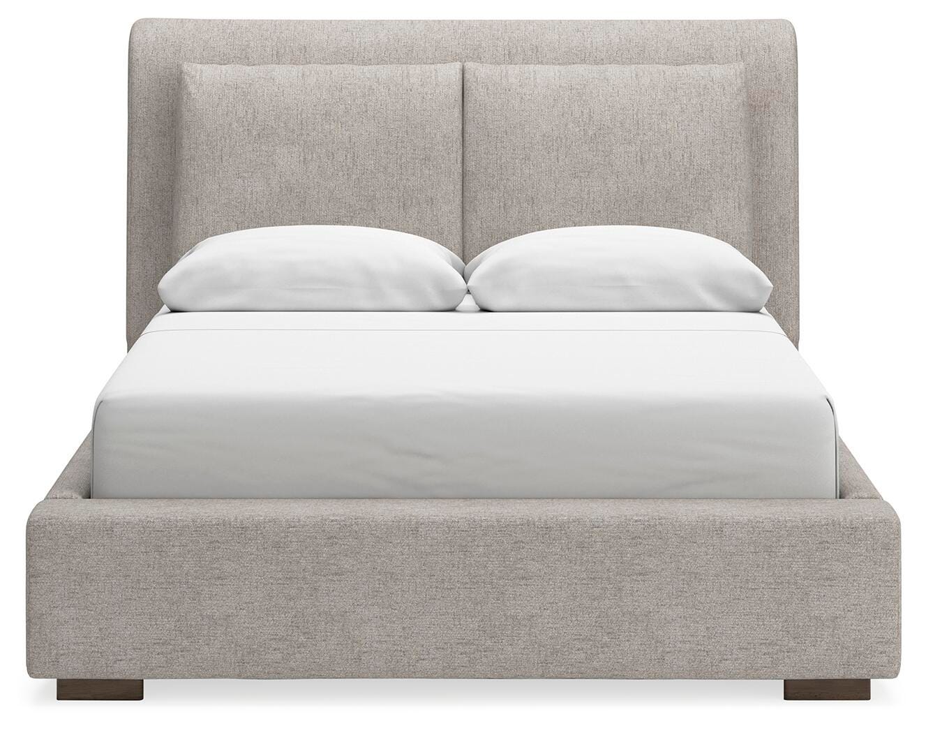 Cabalynn Upholstered Bed, Dresser and Mirror - Light Brown (B974-SI) - Image 11