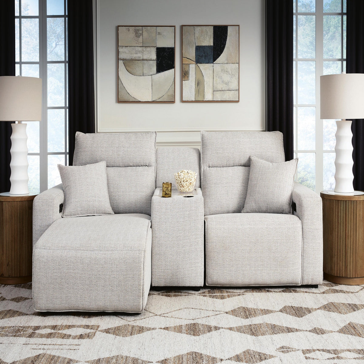 Modmax II 3-Piece Power Reclining Sectional with Chaise and Console (65907-SI)