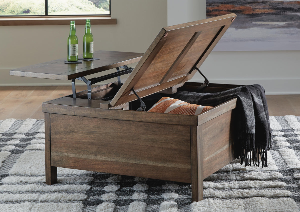 Moriville Lift-top Coffee Table and 2 End Tables - Grayish Brown  (T731-SI) - Image 17