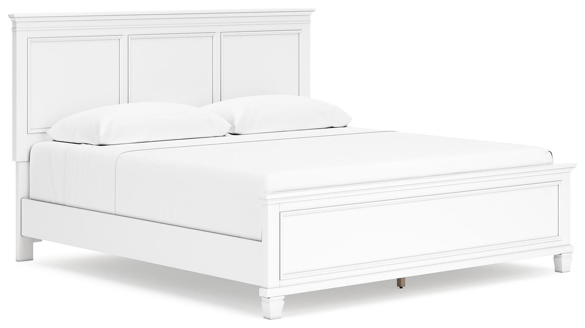 Fortman Panel Bed, Dresser, Mirror, Chest and Nightstand - White  (B680-SI) - Image 18