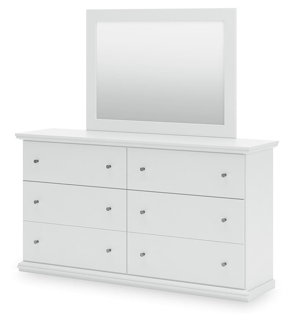 Bostwick Shoals Panel Bed, Dresser, Mirror and Nightstand - White  (B139-SI) - Image 8