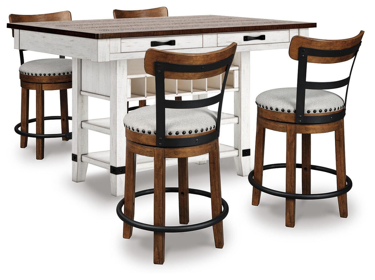 Valebeck Counter Height Dining Table and 4 Barstools (D546-SI) - Image 2