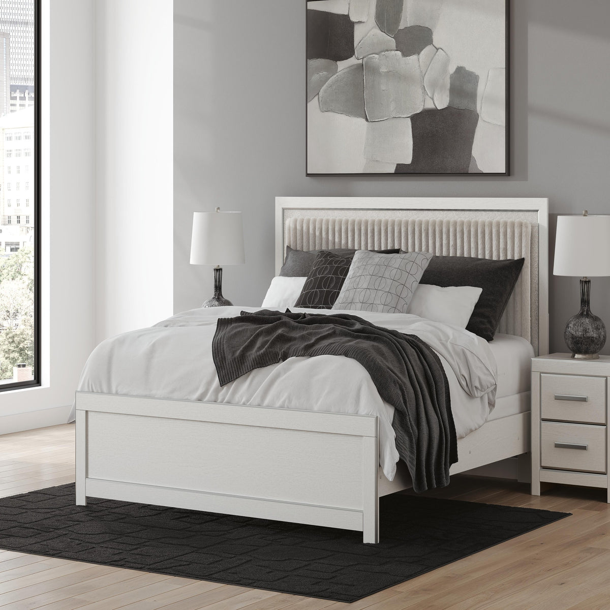 Zuraleus King Upholstered Panel Bed (PCB3381-SI) - Image 8