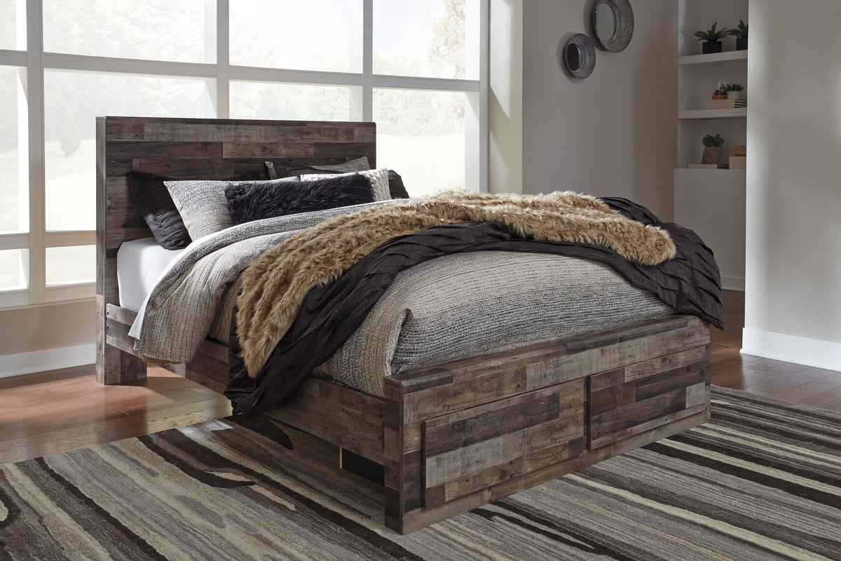 Derekson Panel Storage Bed, Dresser and 2 Nightstands - Multi Gray  (B200-SI) - Image 6
