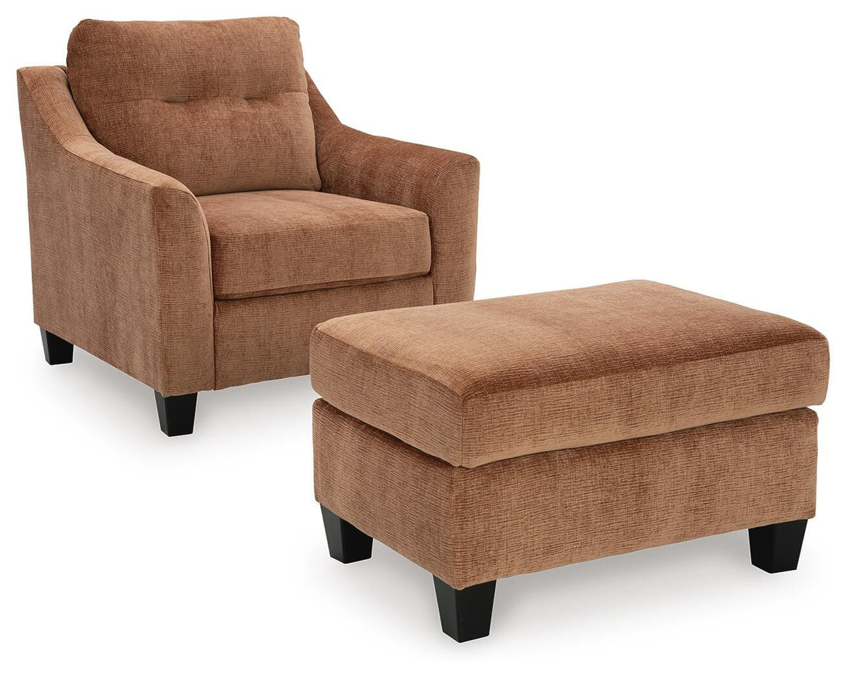 Amity Bay Chair and Ottoman (67204-SI)