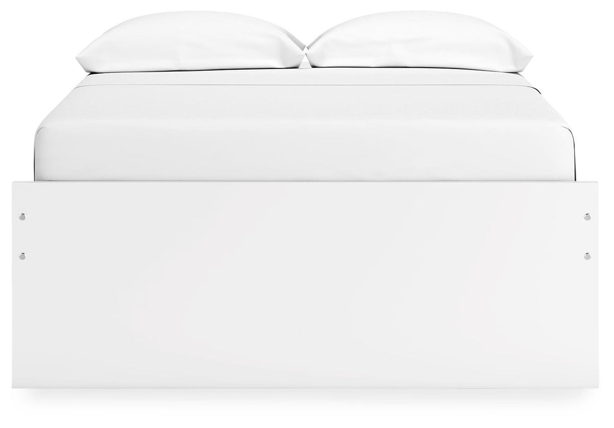 Onita Platform Bed with 1 Side Storage (Youth) - White  (EB9630-SI) - Image 6