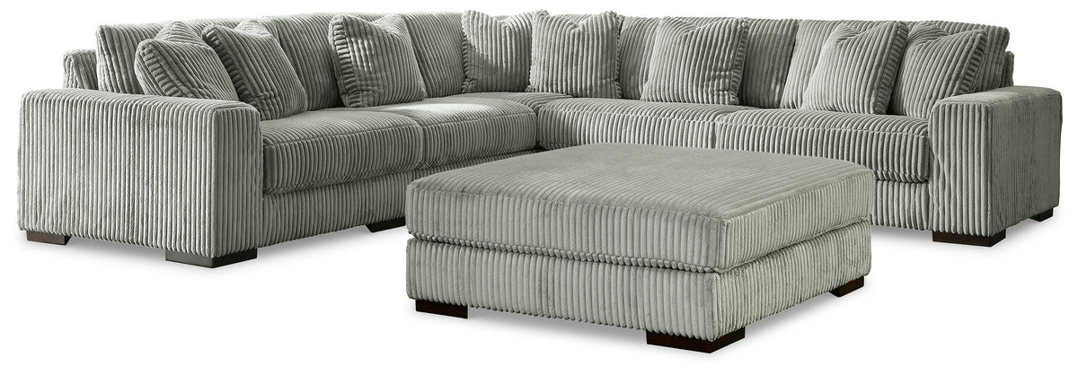 Lindyn 5-Piece Sectional and Ottoman (21105-SI)
