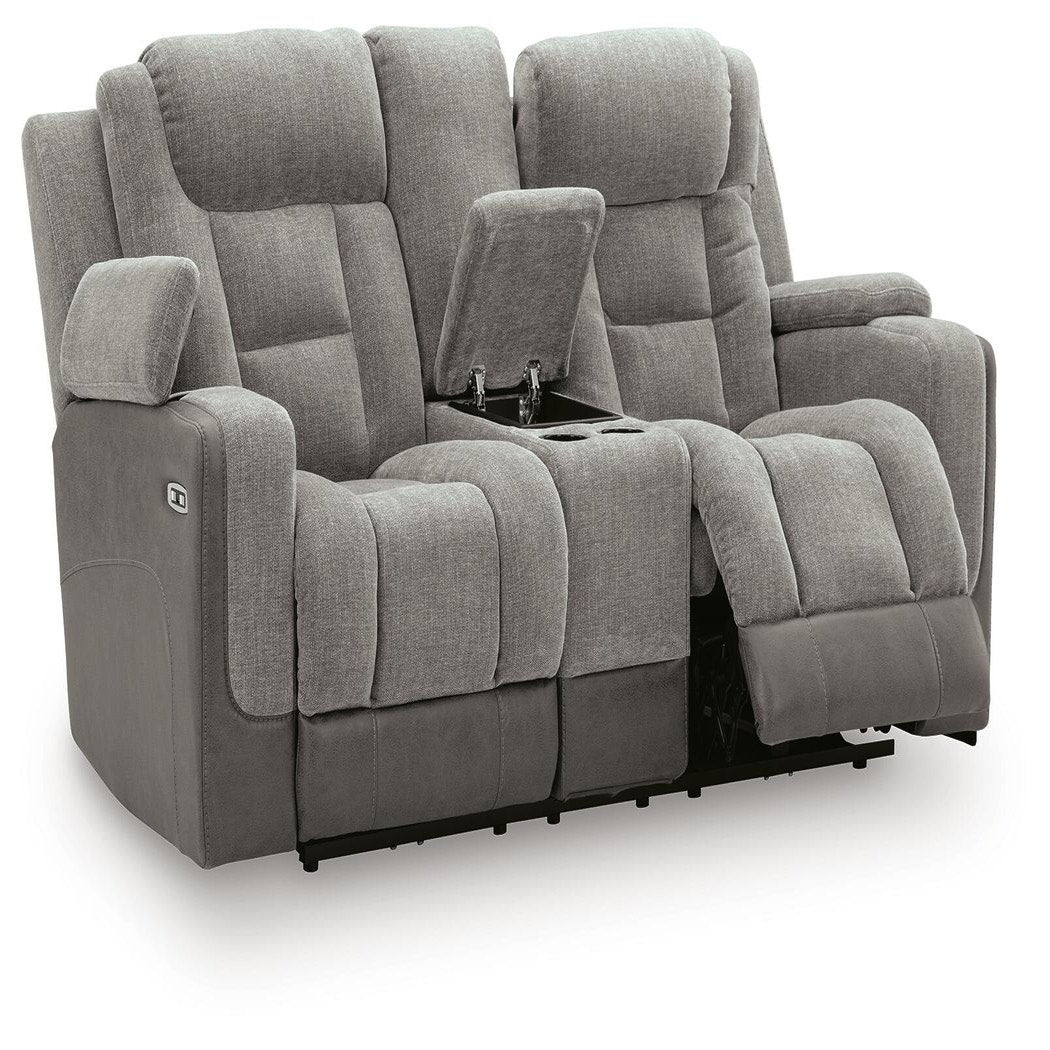 Mixed Motion Power Reclining Loveseat with Console (PC83505-SI) - Image 4