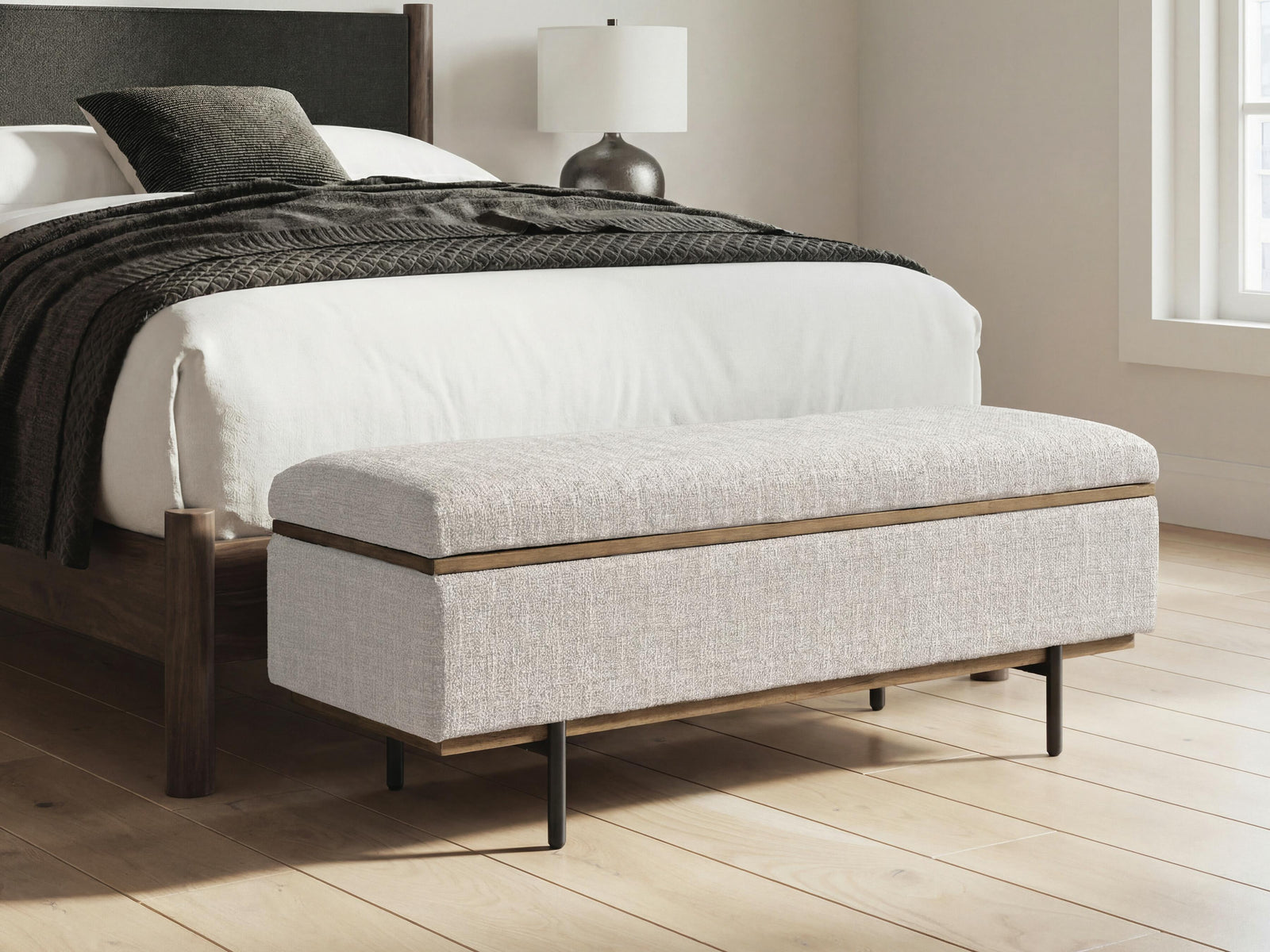 Dettaford Next-Gen Nuvella Storage Bench (A3000848-SI) - Image 2