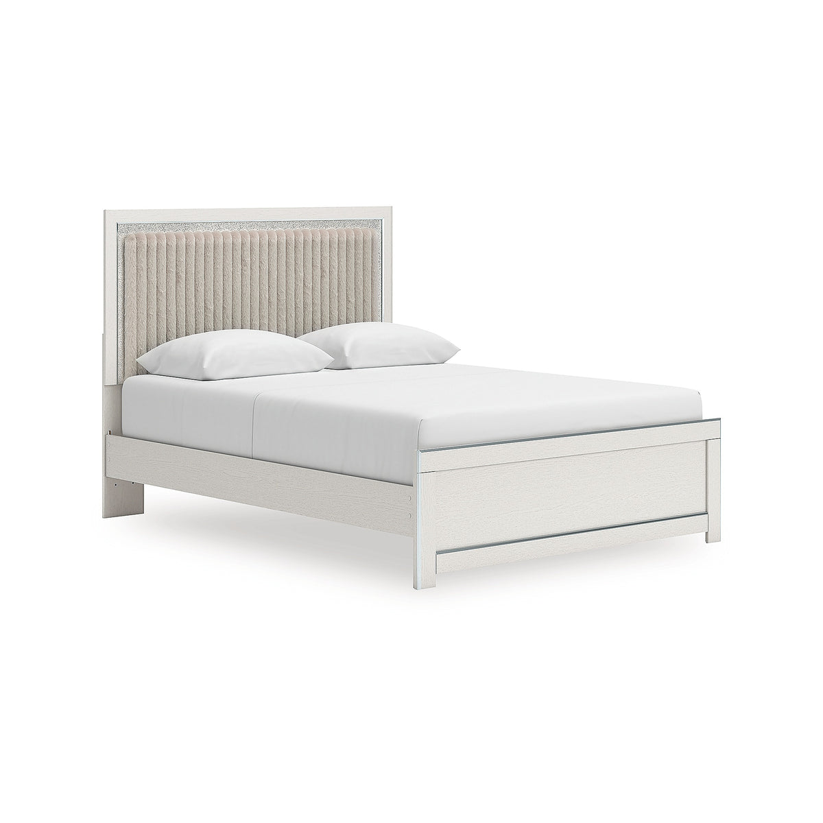 Zuraleus Queen Upholstered Panel Platform Bed, Dresser and Mirror (PCB3381-SI) - Image 10