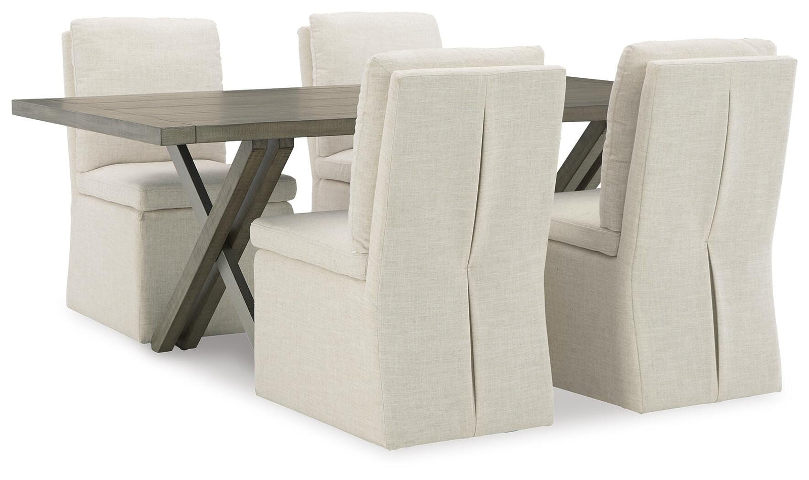 Krystanza Dining Table and 4 Chairs (D766-SI)
