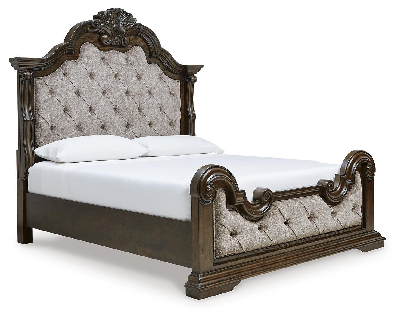 Maylee Upholstered Panel Bed and Dresser (B947-SI) - Image 8