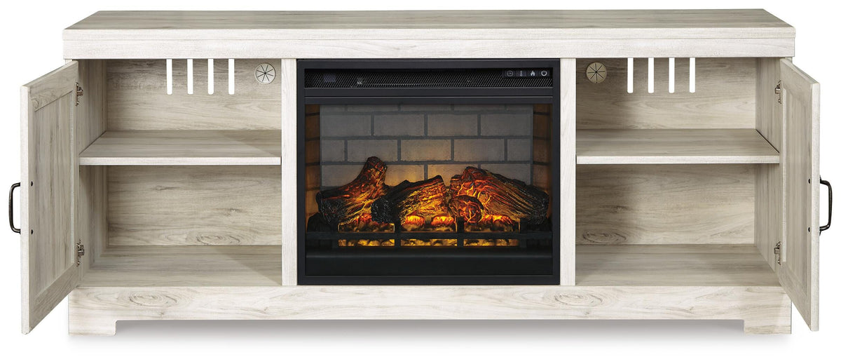 Bellaby 63 TV Stand with Electric Fireplace (W331-SI) - Image 3