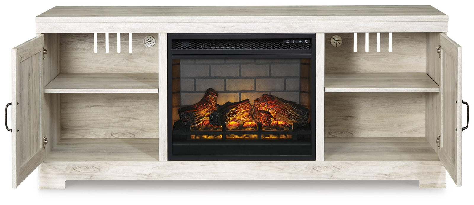 Bellaby 63 TV Stand with Electric Fireplace (W331-SI) - Image 3