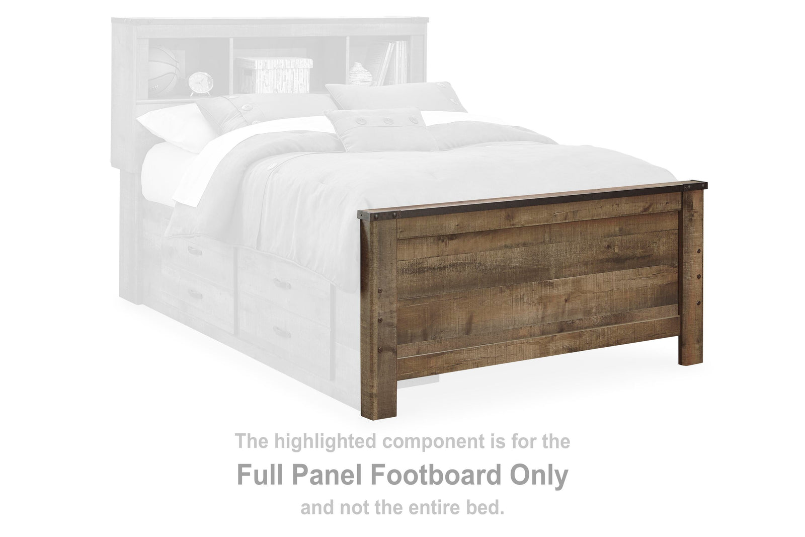 Trinell Panel Footboard - Brown  (B446-SI) - Image 4