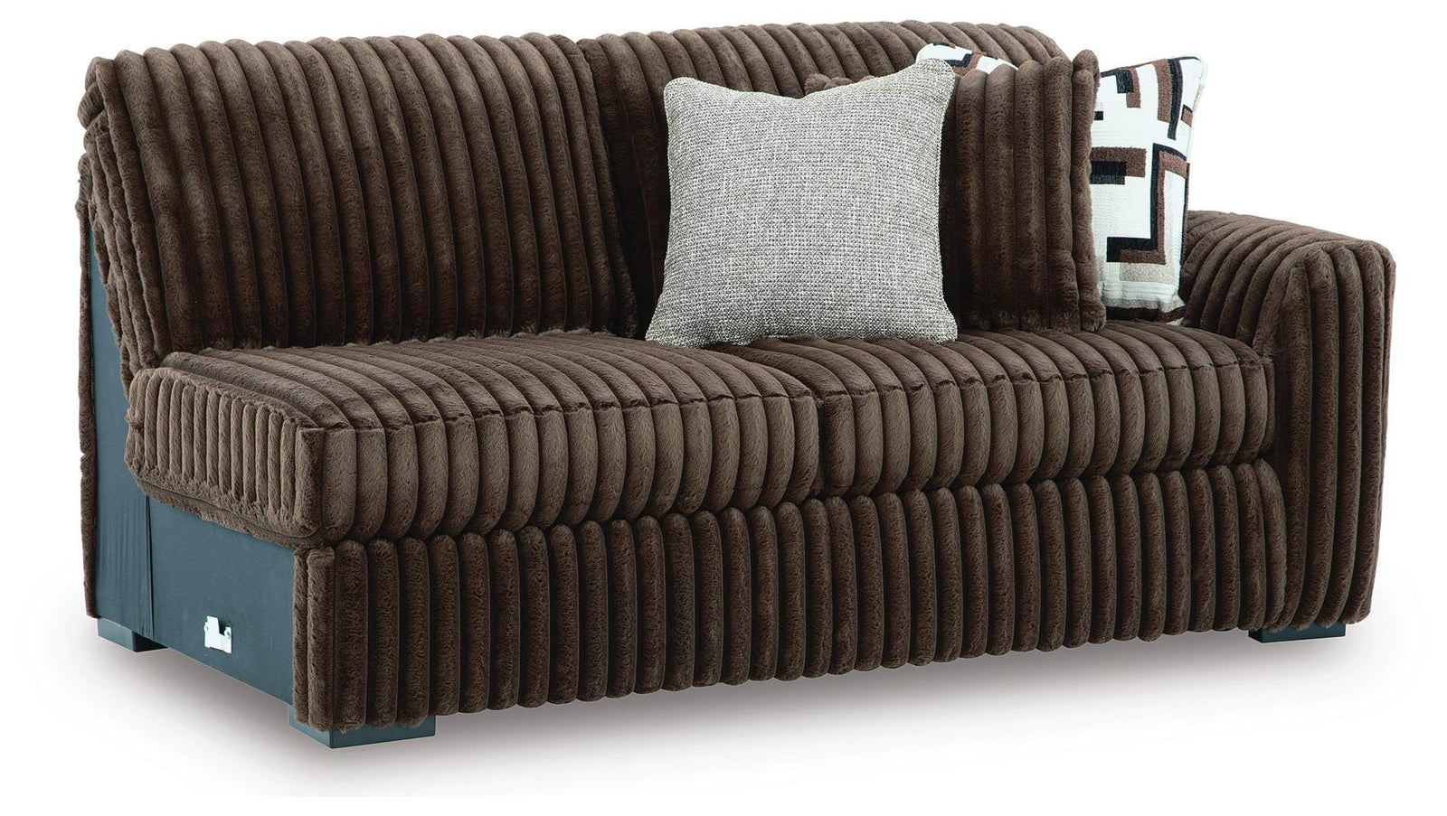 Midnight-Madness 3-Piece Sectional, Oversized Chair and Ottoman (98104-SI) - Image 13