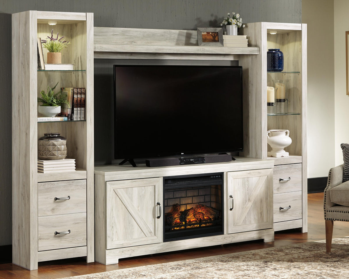 Bellaby 4-Piece Entertainment Center with Electric Fireplace (W331-SI) - Image 4
