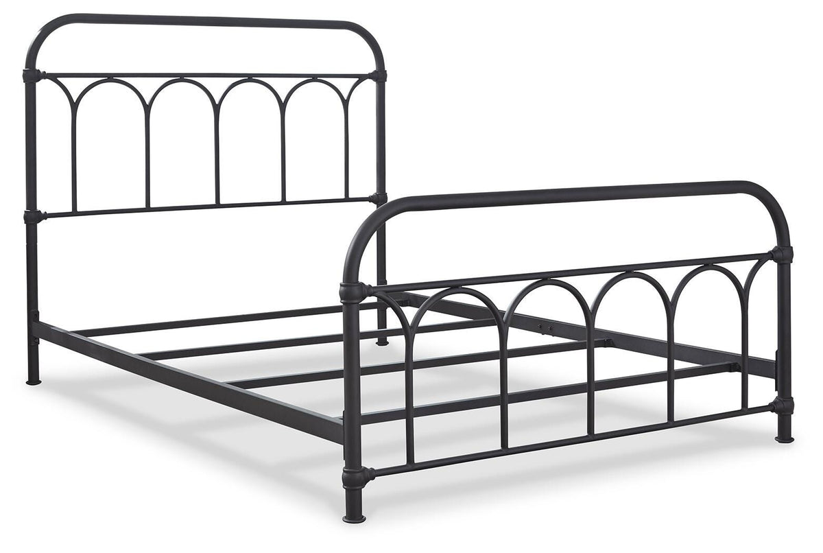 Nashburg Metal Bed (Youth) - Black  (B280-SI) - Image 4