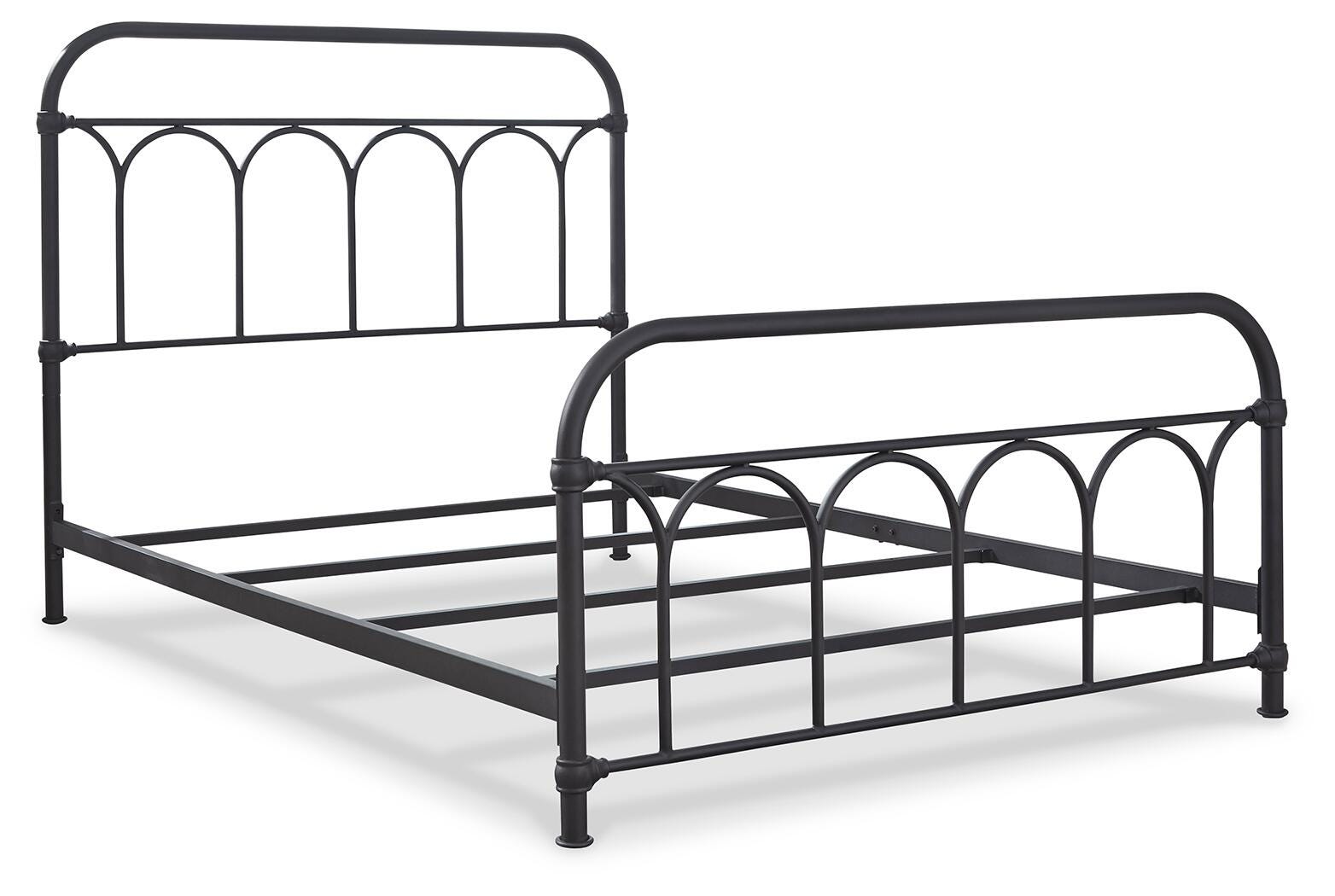 Nashburg Metal Bed (Youth) - Black  (B280-SI) - Image 4