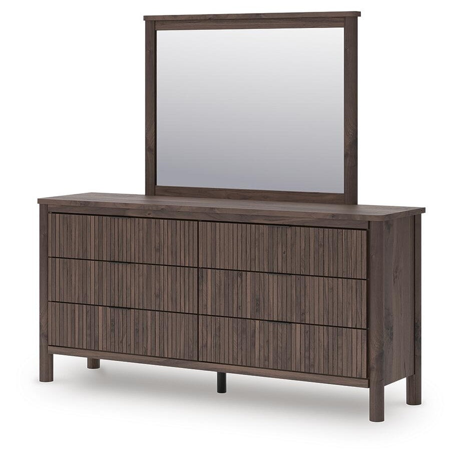 Pamytta Full Upholstered Platform Bed, Dresser and Mirror (PCB2614-SI) - Image 8