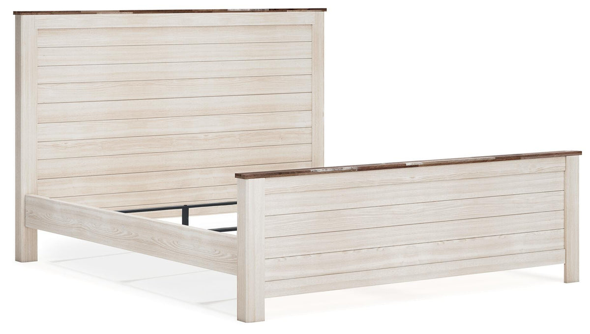 Willowton Panel Bed - Whitewash  (B267-SI)
