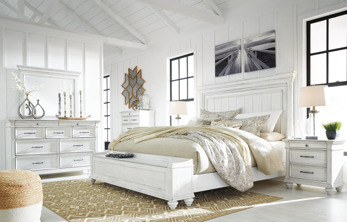 Kanwyn Panel Bed - Whitewash  (B777-SI) - Image 10