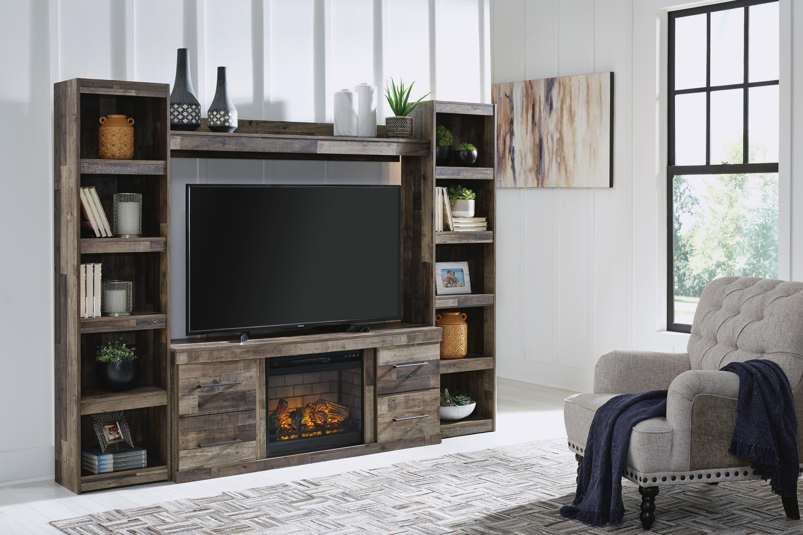 Derekson 4-Piece Entertainment Center (EW0200-SI) - Image 3