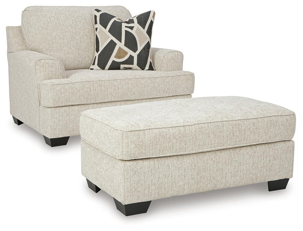 Heartcort Oversized Chair and Ottoman (44604-SI)