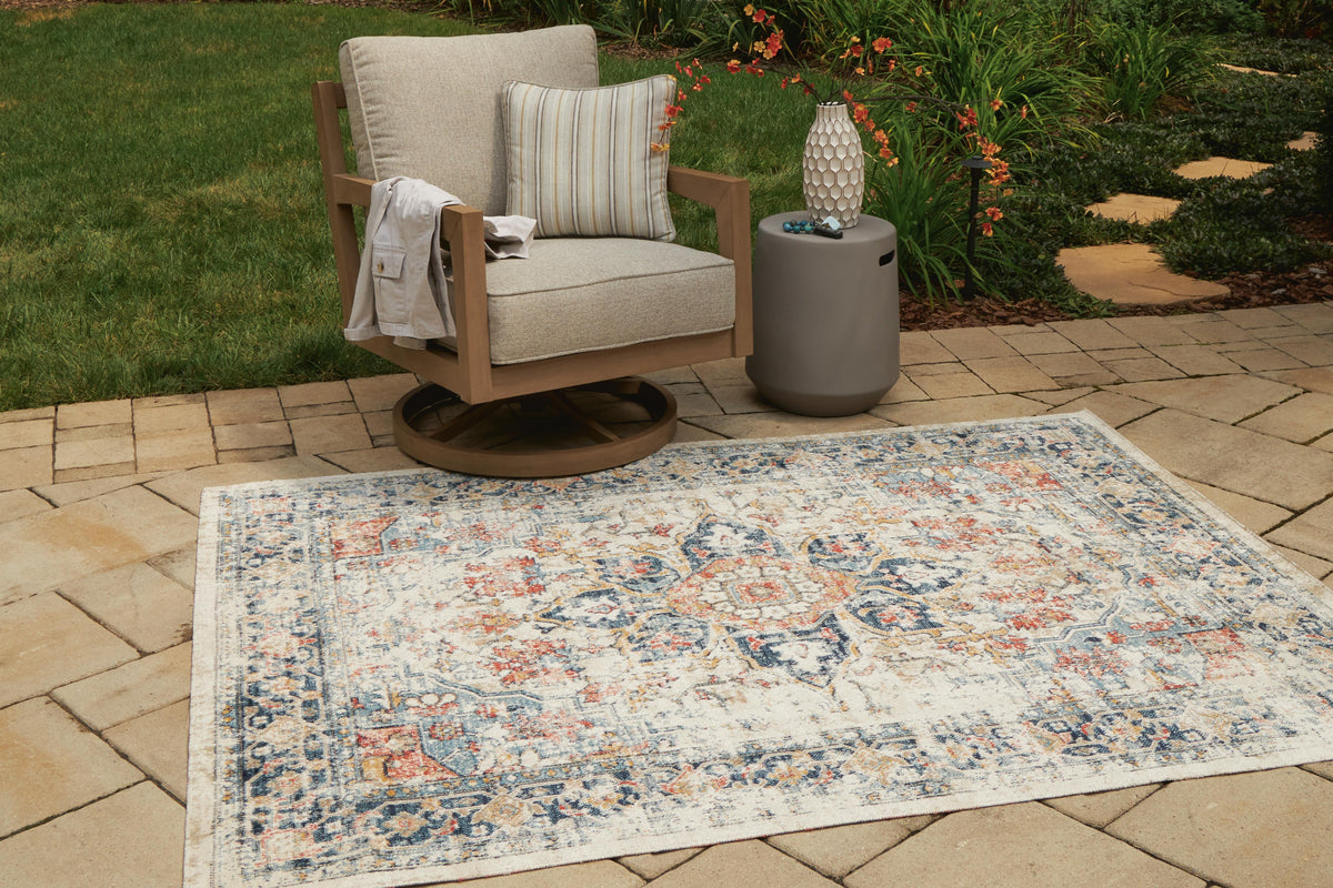 Jarrpage Indoor/Outdoor 5 x 7 Rug (R90009-SI) - Image 2