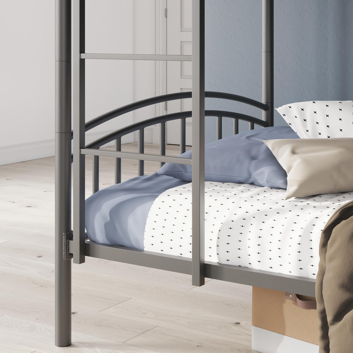 Lanceburg Twin over Full Bunk Bed with Ladder (PCB400-SI) - Image 8