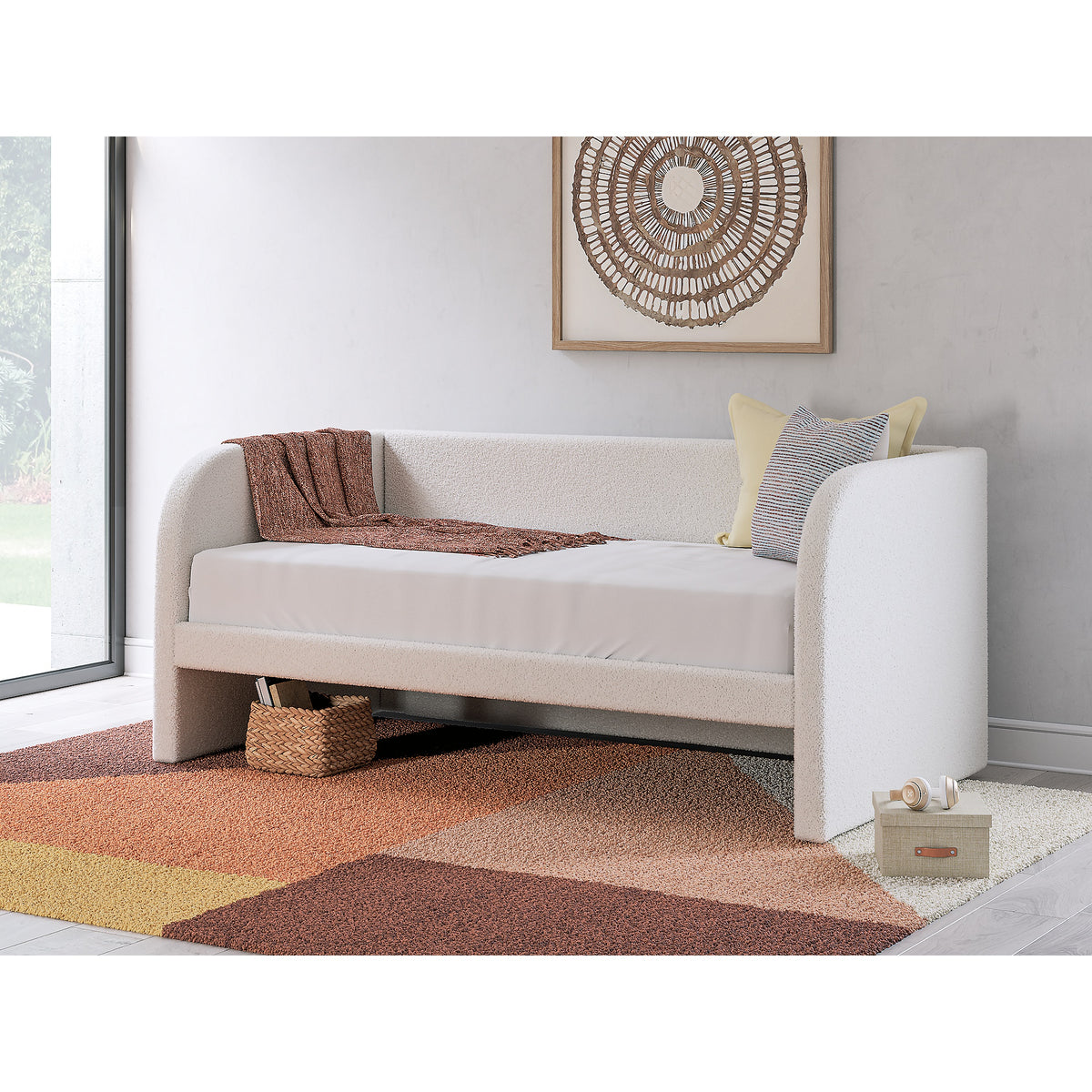 Arloster Twin Upholstered Day Bed, Dresser and Mirror (PCB1566-SI) - Image 18