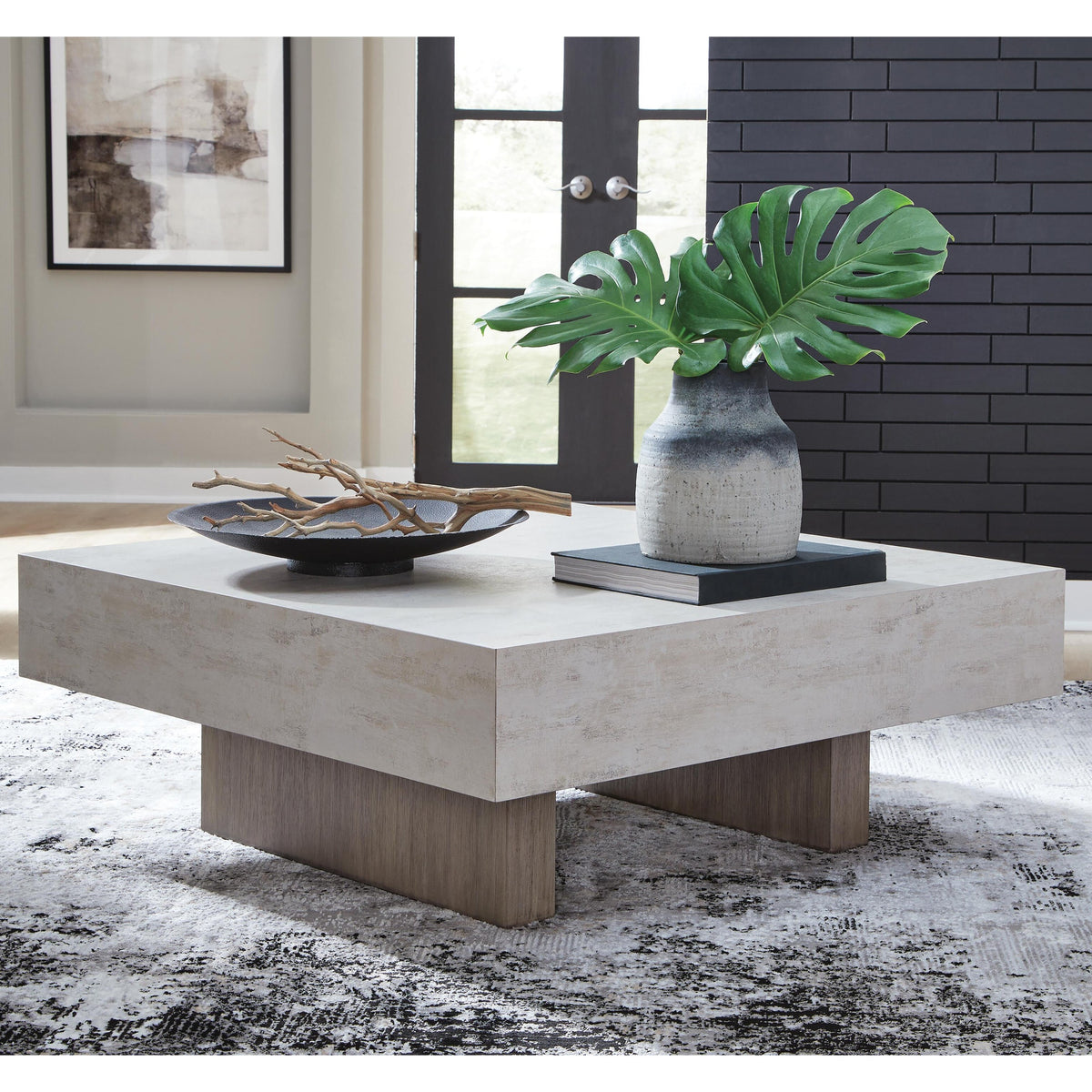 Jorlaina Coffee Table - Light Grayish Brown  (T622-SI) - Image 5