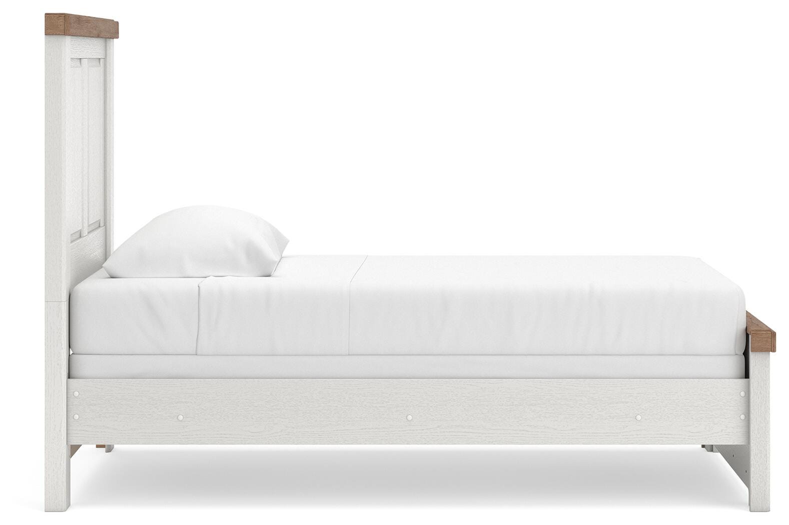 Savonport Panel Bed (Youth) - White/Brown  (B4615-SI) - Image 4