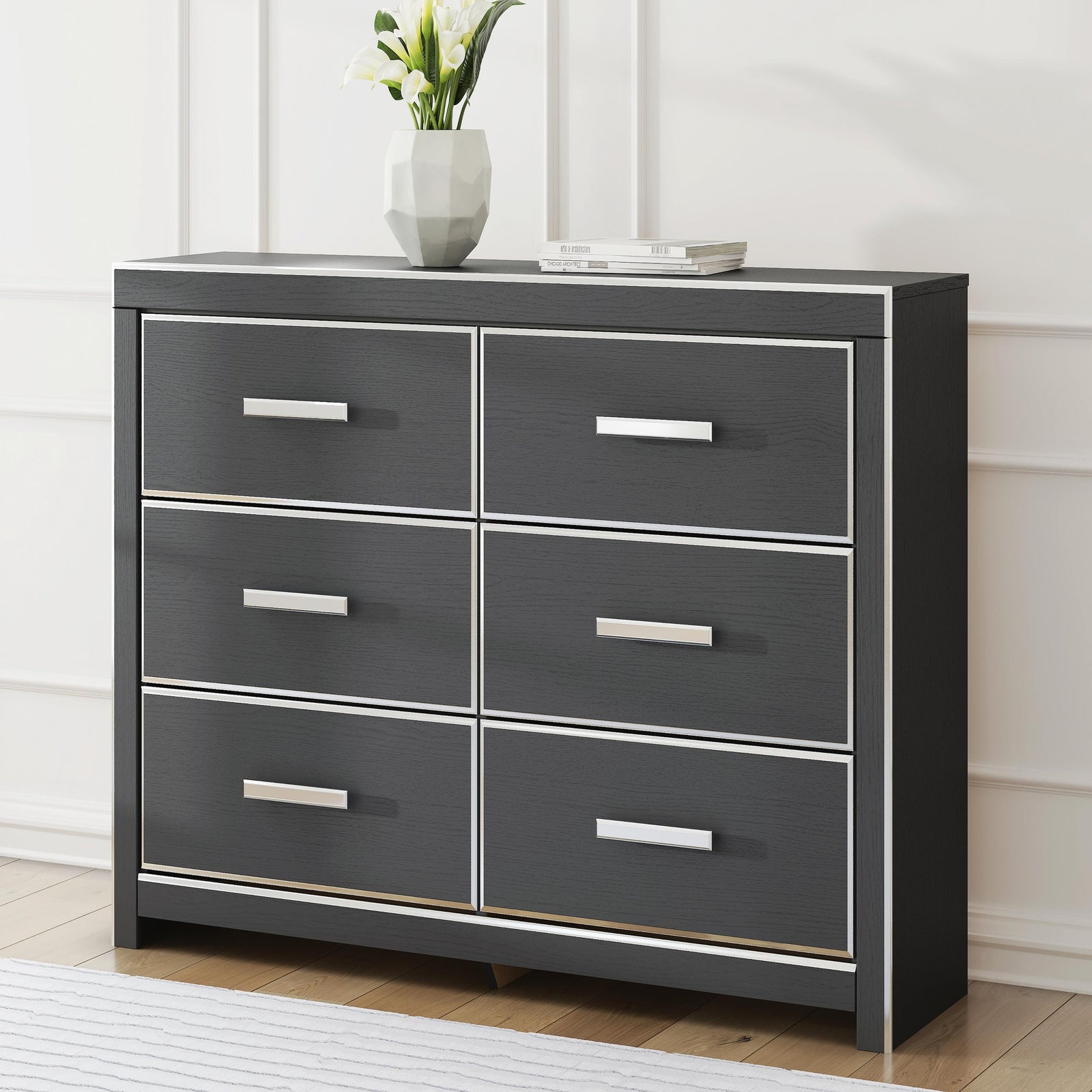 Zuraleus Queen Upholstered Bed, Dresser and Nightstand (PCB3380-SI) - Image 31